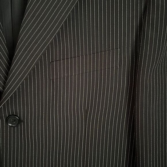 Le Chateau Men’s Black Pinstripe Blazer Size 38‎ - Picture 6 of 15